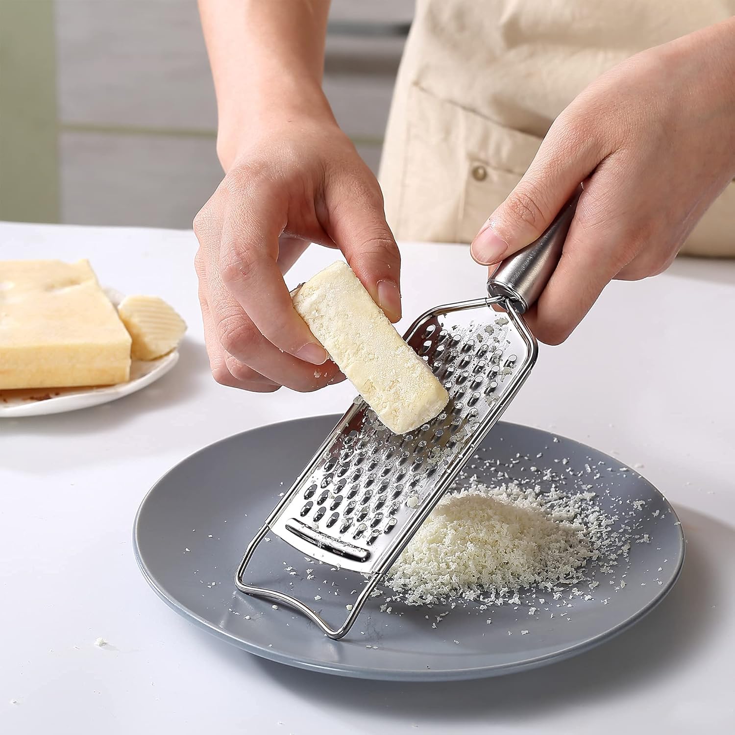 Stainless Steel Cheese Grater Set with Brush