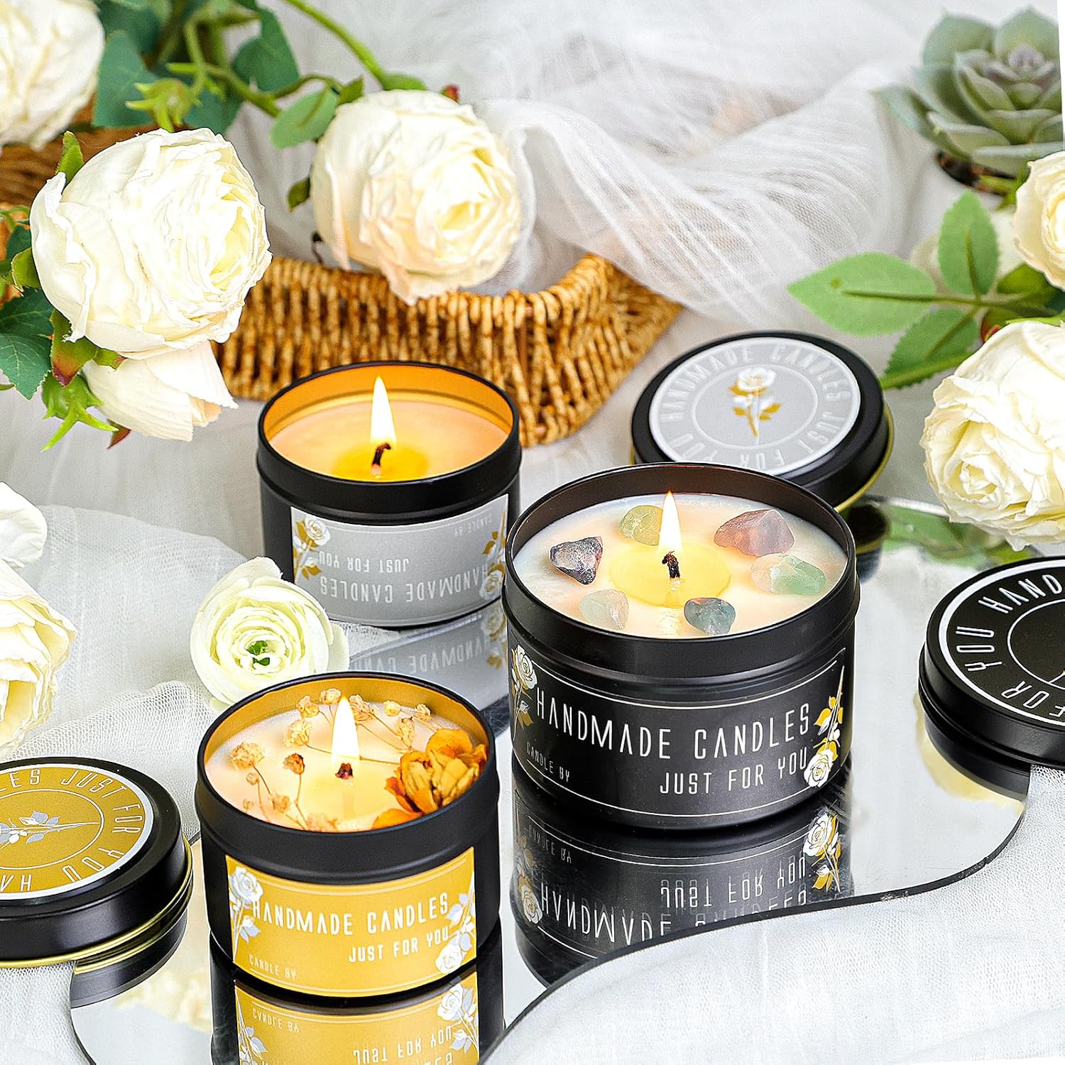Connoo 24-Piece Candle Tins
