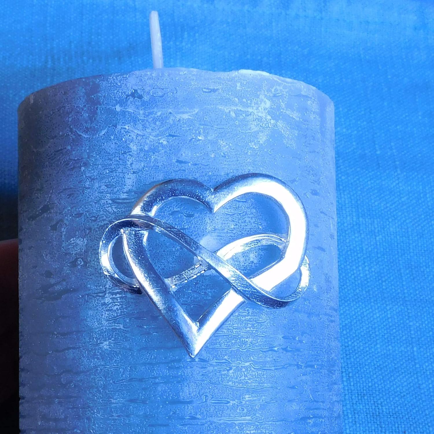 3 Set Infinity Heart Candle Pins in Fine Pewter