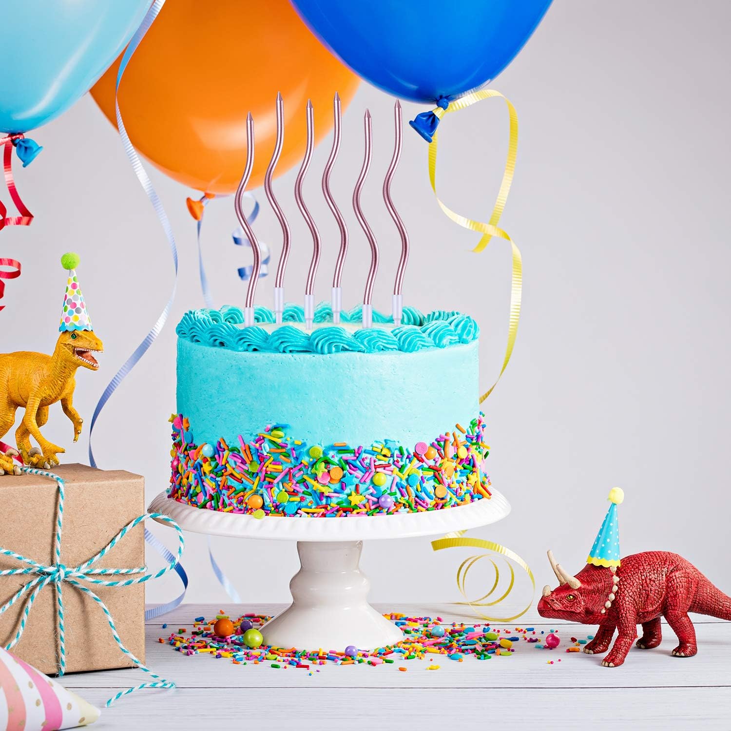 Twisted Birthday Candles with Holders