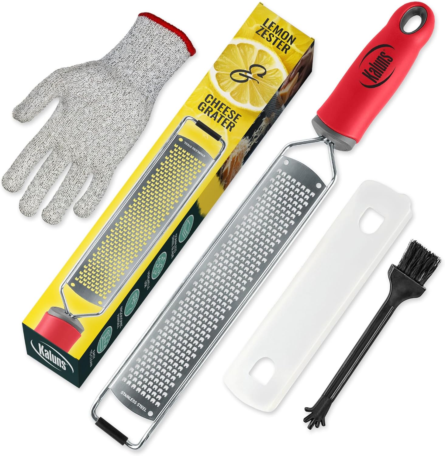 Lemon Zester Parmesan Grater Set with Stainless Steel Blades