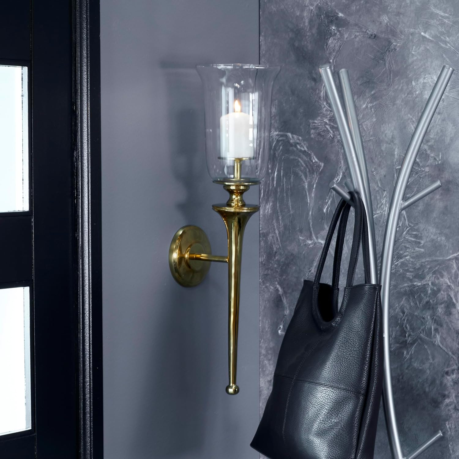 Deco 79 Gold Candle Sconce