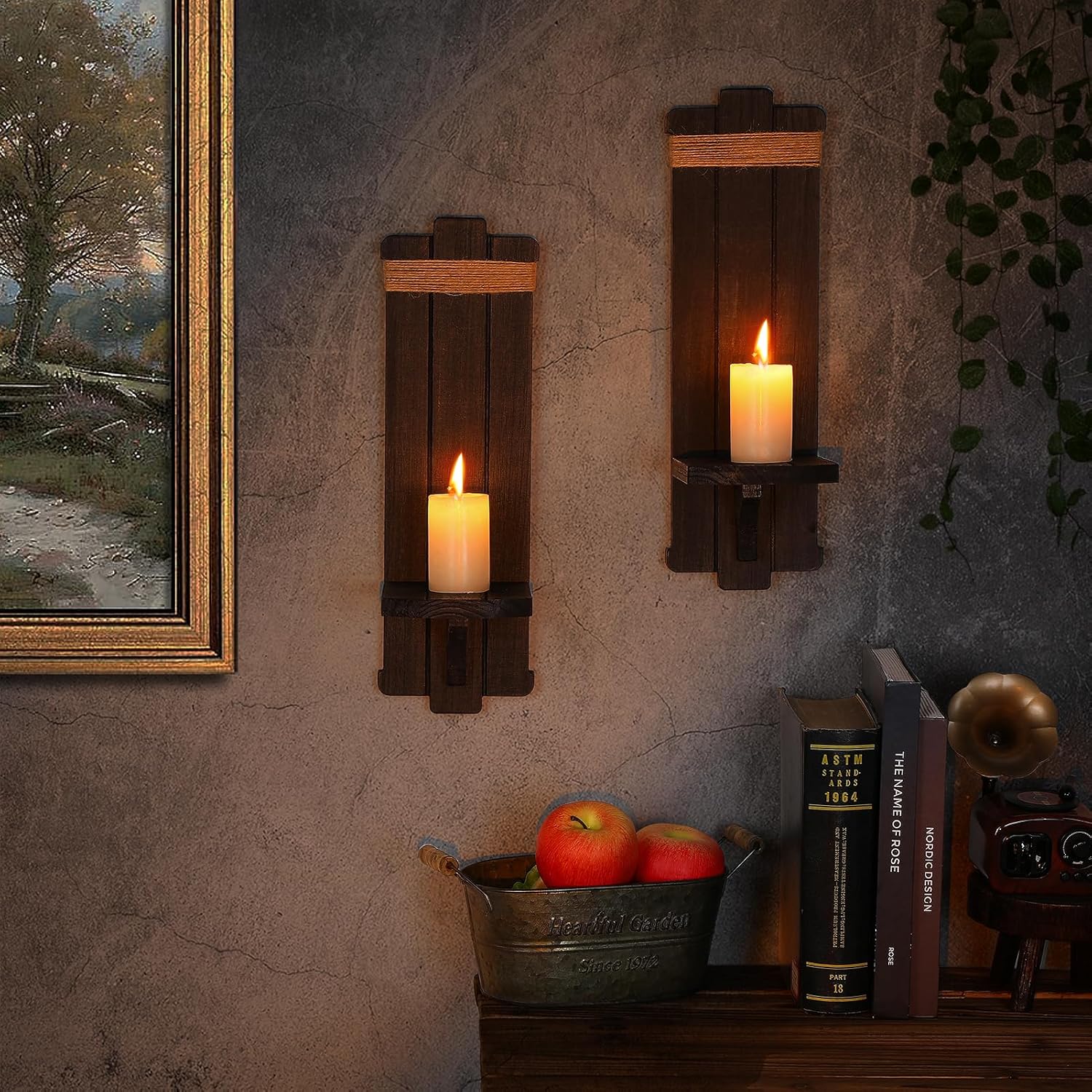 Vibrant farmhouse wall decor candle scones