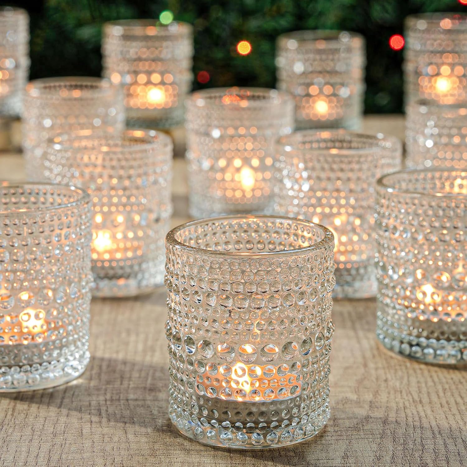 TRIRITE 24-Piece Clear Glass Votive Candle Holders