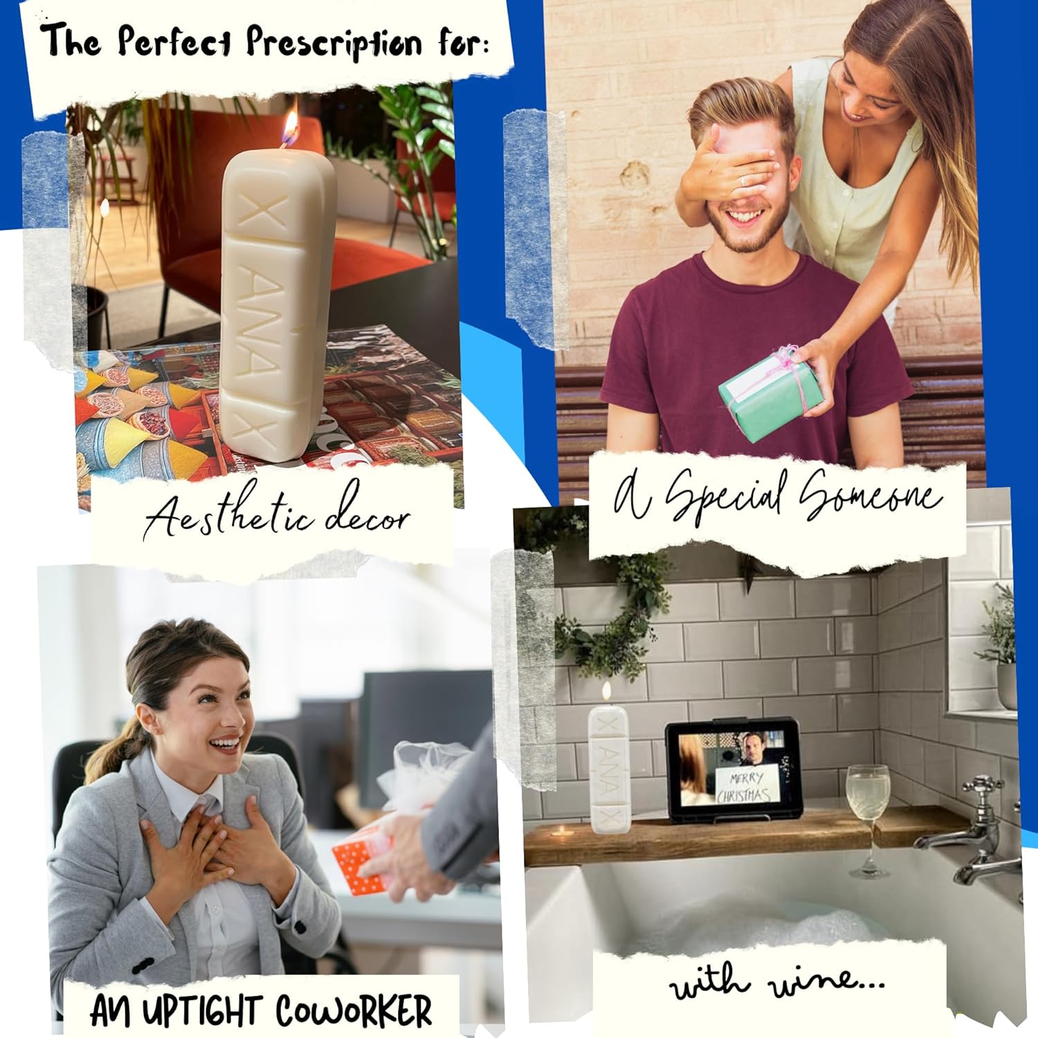 Premium Xanax Candle Anxiety Relief Unique Decor Gag Gift