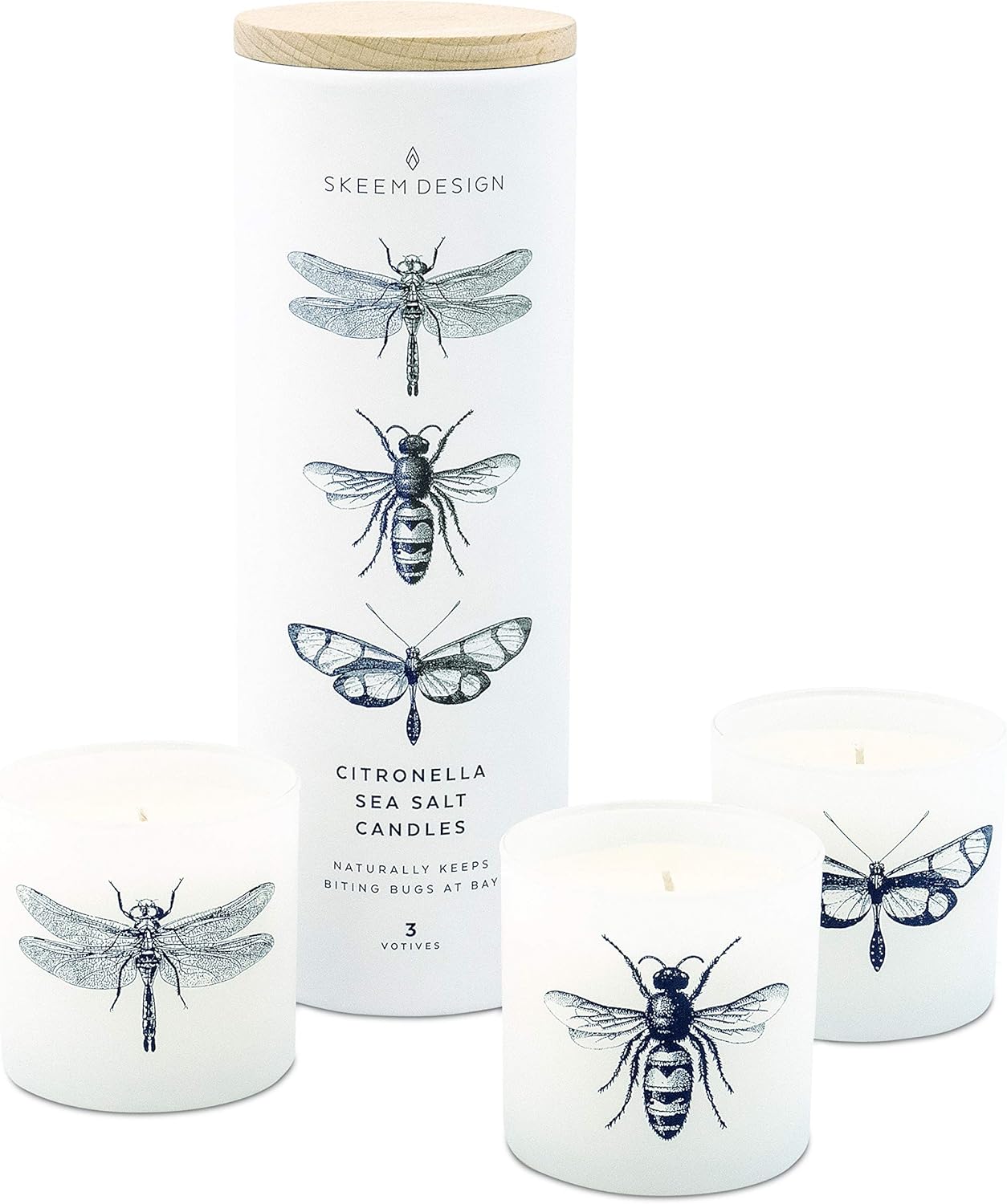 Skeem Design Citronella Votive Candles 3-Piece Set
