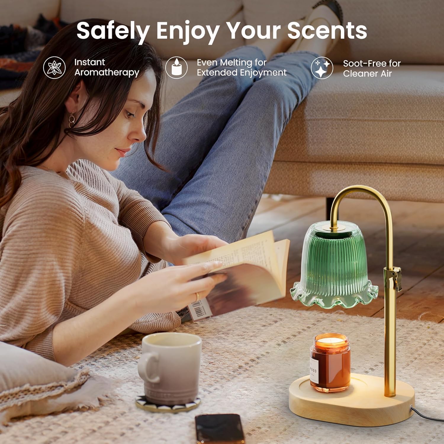 Adjustable Candle Warmer Lamp with Timer for Jar Candles