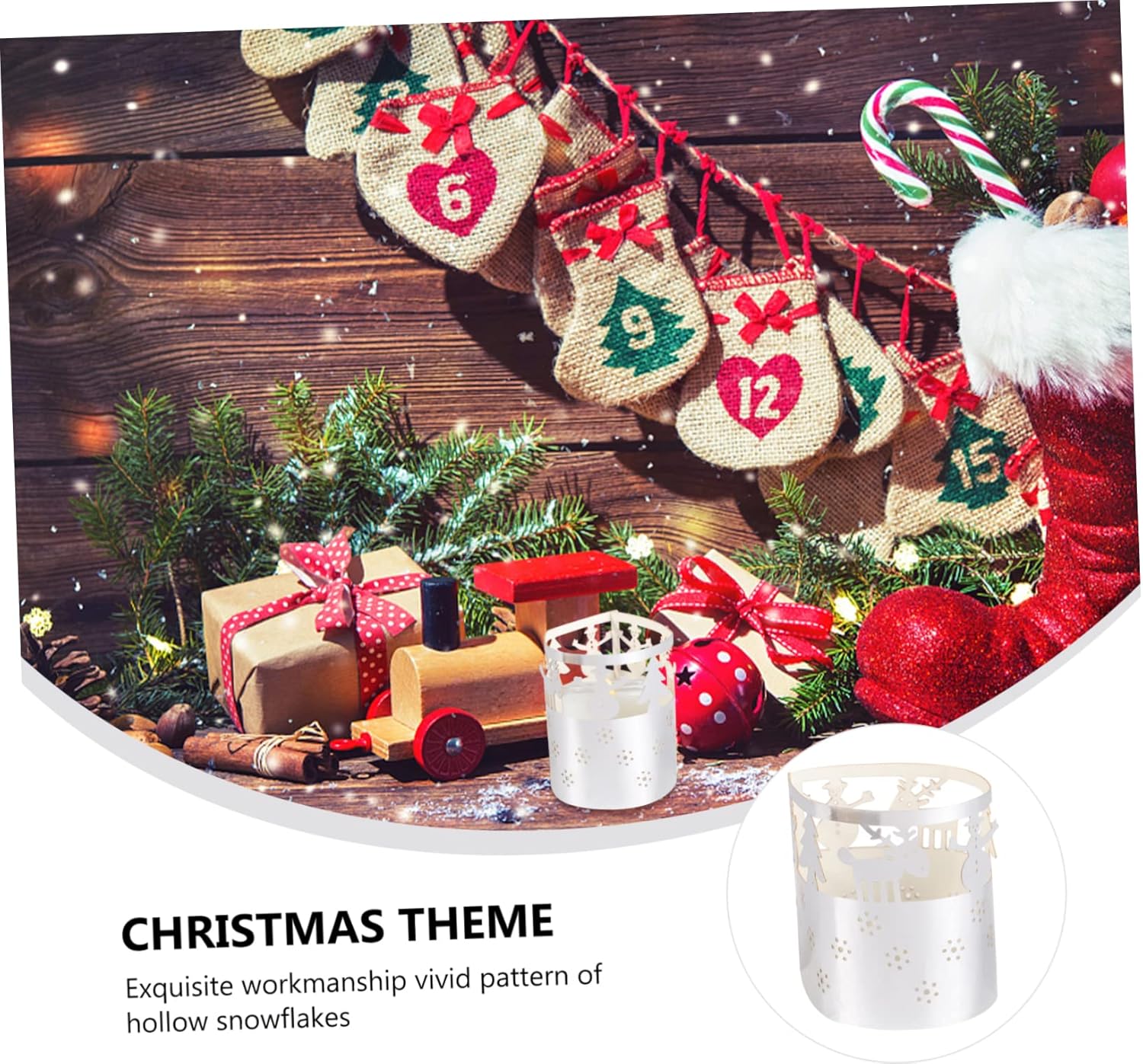 50-Piece Christmas Snowflake Candle Lampshade Decor