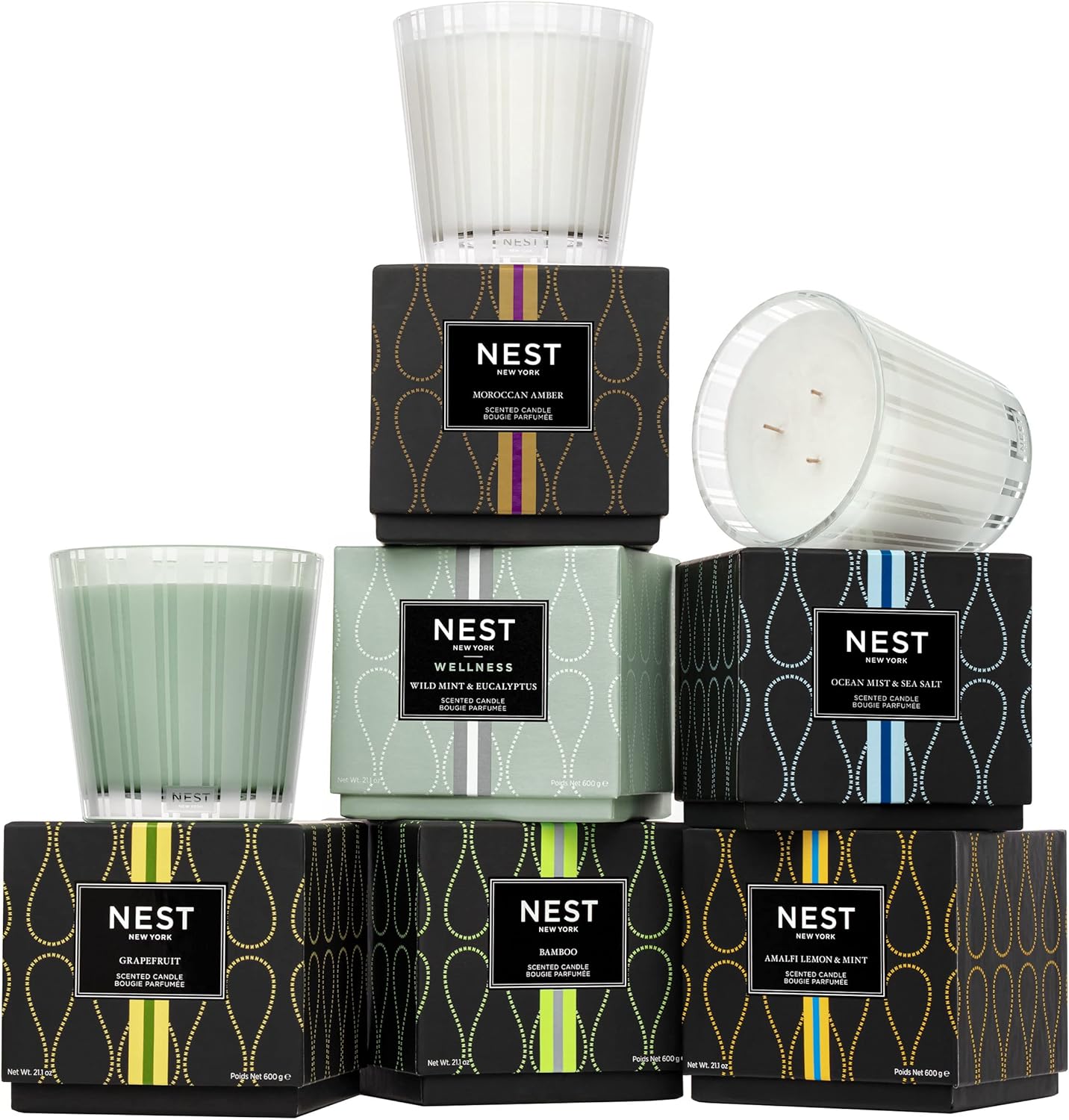 NEST Fragrances Linen Candle - Luxury Glass Elegantly burn