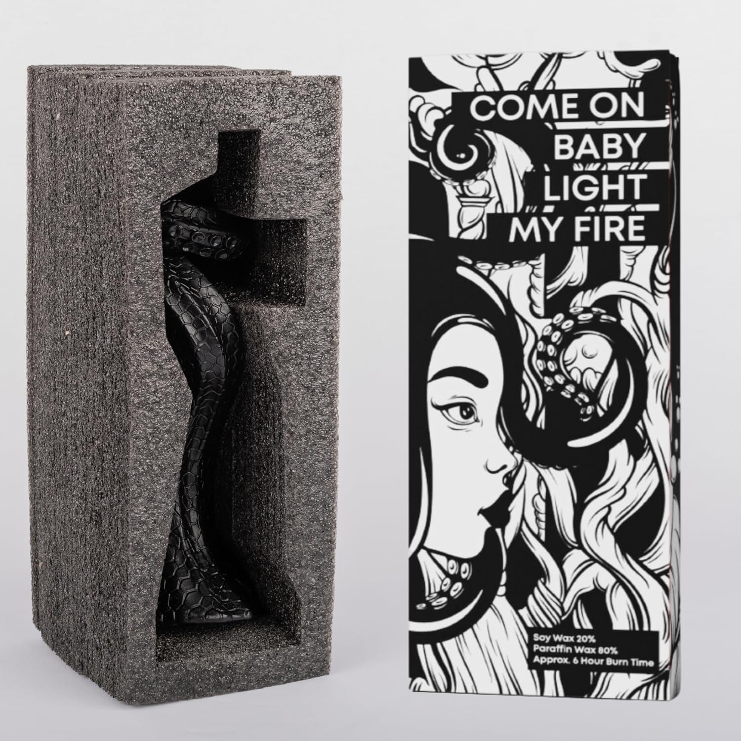 Beyond Spooky Lidy Black Candle Octopus Tentacle