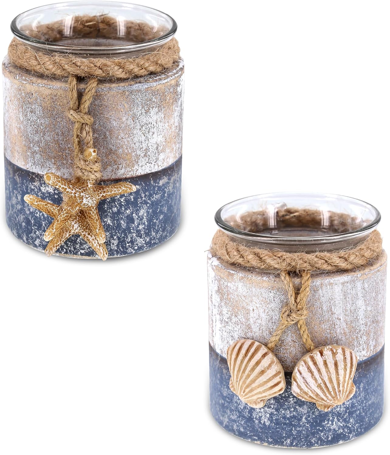 CoTa Global Silver Sea Starfish Seashell Candle Holders