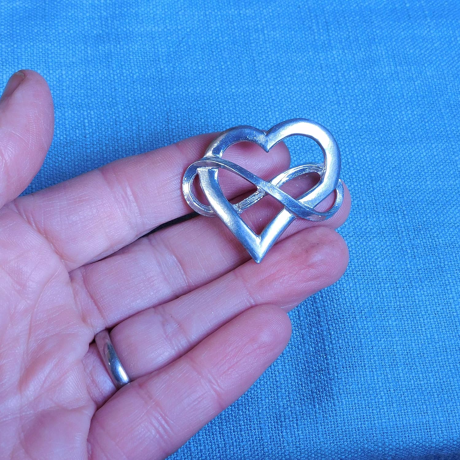 3 Set Infinity Heart Candle Pins in Fine Pewter