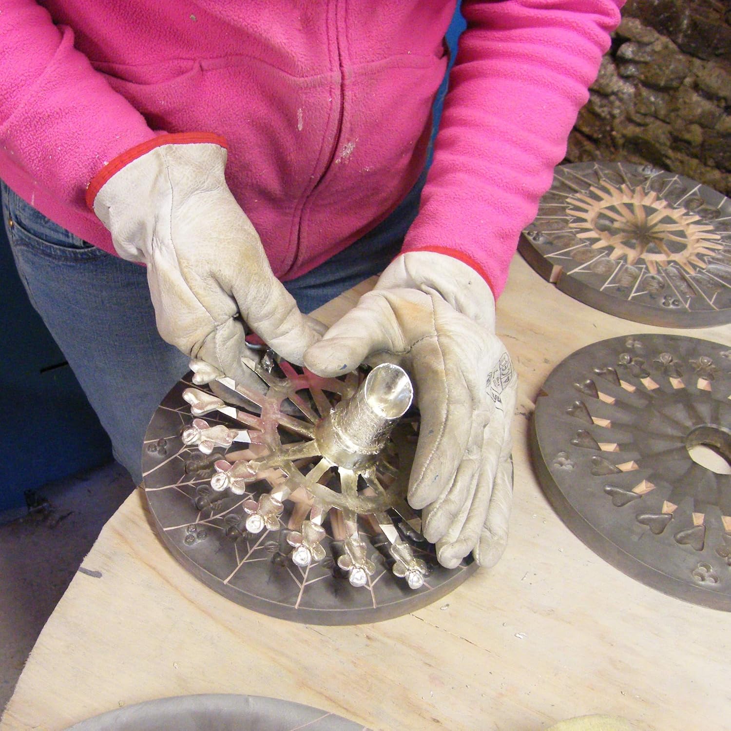 Cat Lends a Hand Fine Pewter Set of 3 Candle Pins