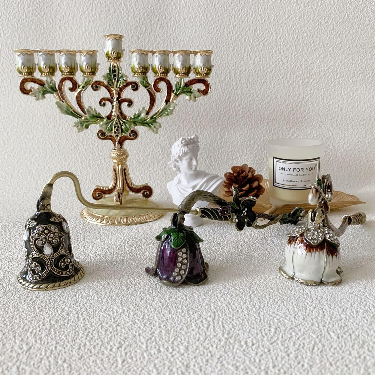 Elegant Metal Candle Snuffer for Hanukkah Unique Gift