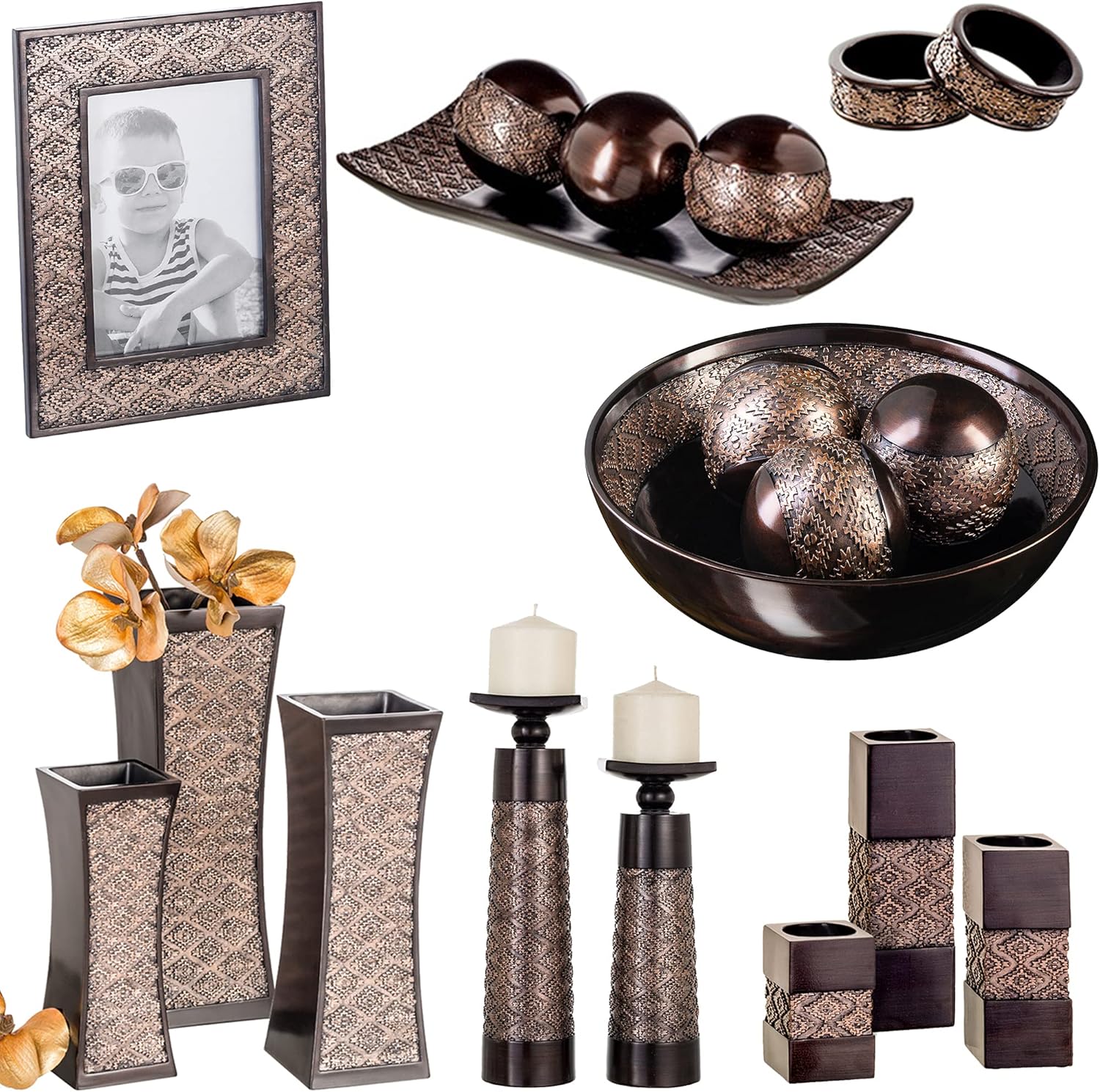 Creative Scents Pillar Candle Holder Set