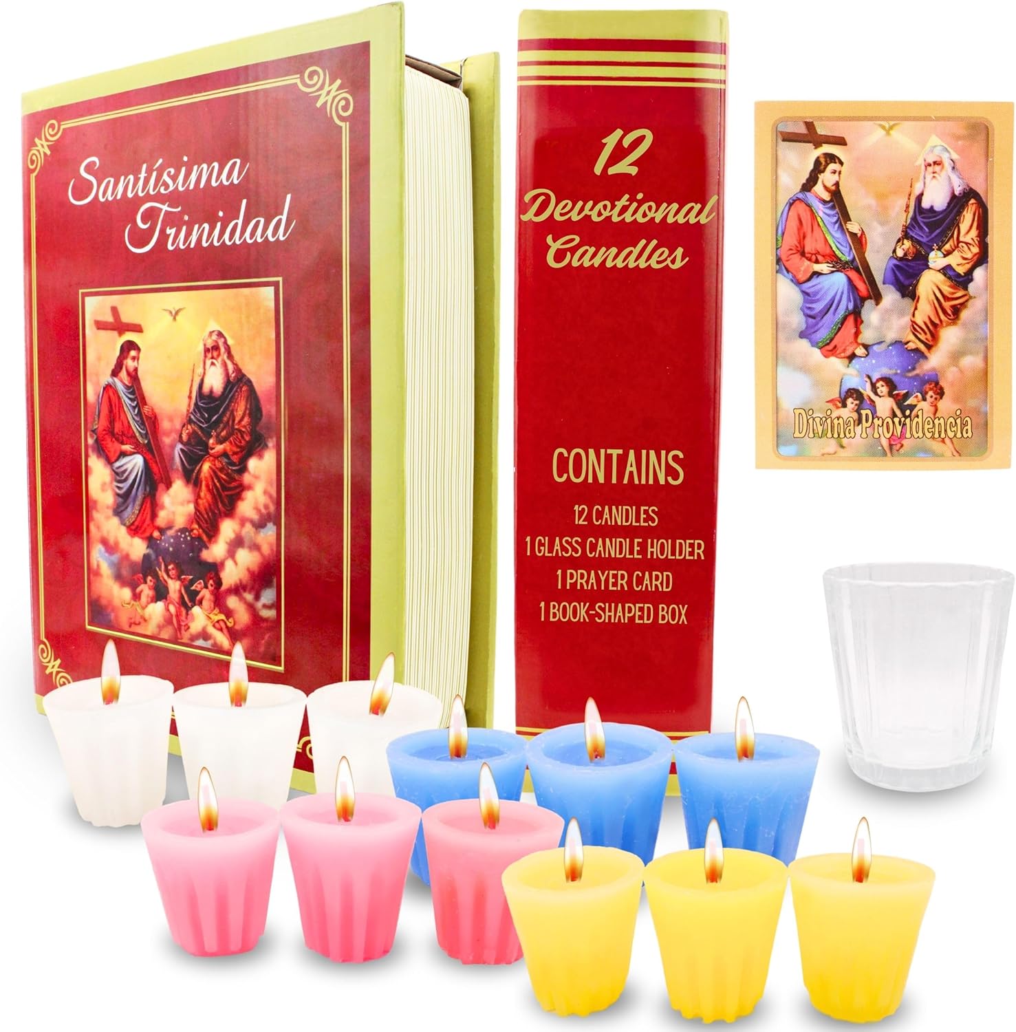 Nuestra Fe 12-Piece Devotional Candle Set